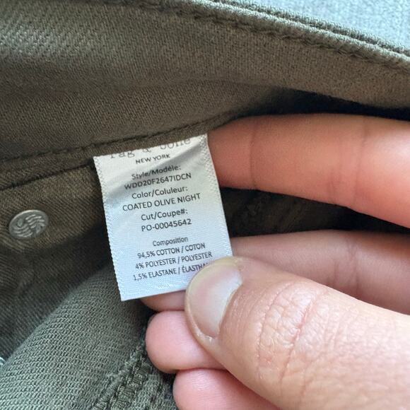 Rag and Bone Coated Olive Jeans - Picture 3 of 5